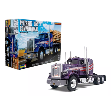 KIT PARA MONTAR REVELL CAMINHÃO PETERBILT 359 CONVENTIONAL HISTORIC SERIES 1/25 116 PEÇAS REV 11506